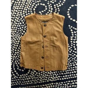 VTG Ralph Lauren Soft Brown Cognac Learher Vest Western Equestrian S